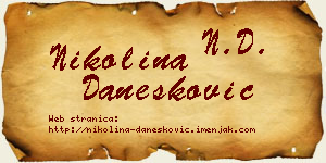 Nikolina Danesković vizit kartica